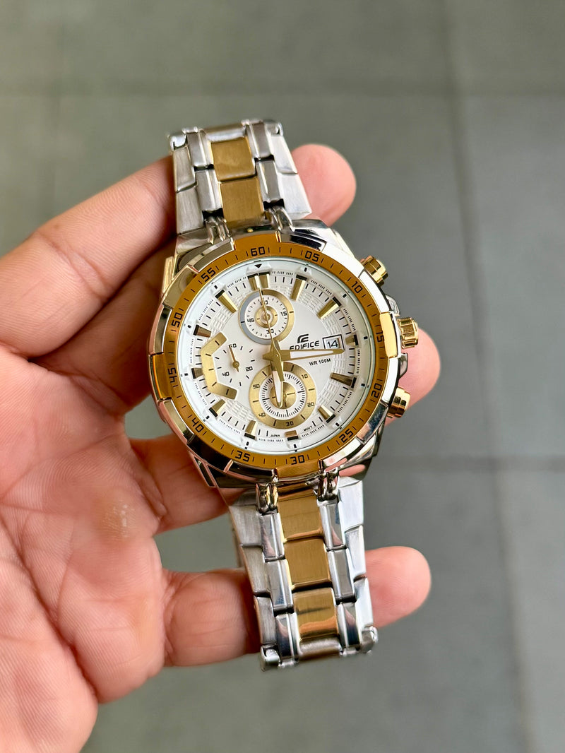EdiFice 539 Two-Tone White Dial