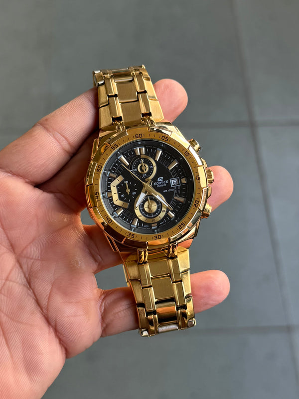 Edifice 539 Gold Black Dial