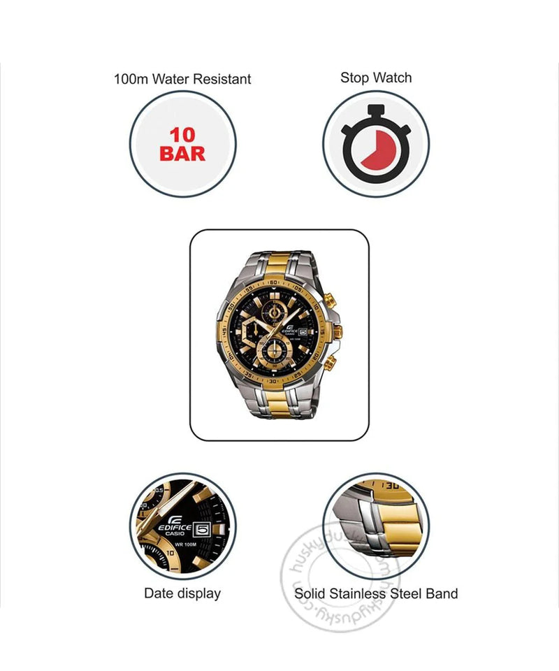 EdiFice 539 Two-Tone Black Dial
