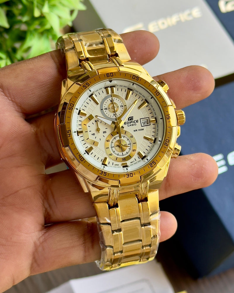 EdiFice 539 Gold White Dial