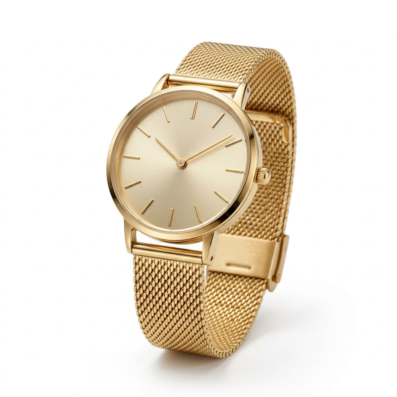 HOB Luna Petite - Champagne Gold Mesh