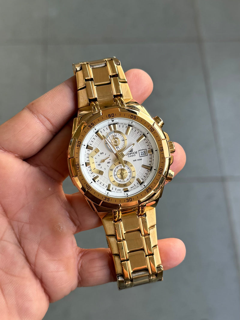 EdiFice 539 Gold White Dial